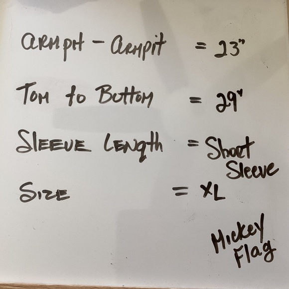 Unisex Disney Mickey Mouse Flag Graphic Tee Gray Size XL - Picture 5 of 5